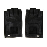 Maxbell Retro Real Leather Men Fingerless Outdoor Driving Cycle Gloves M Black