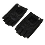 Maxbell Retro Real Leather Men Fingerless Outdoor Driving Cycle Gloves M Black