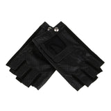 Maxbell Retro Real Leather Men Fingerless Outdoor Driving Cycle Gloves M Black