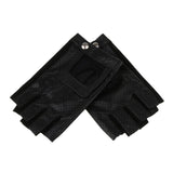 Maxbell Retro Real Leather Men Fingerless Outdoor Driving Cycle Gloves M Black