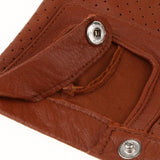 Maxbell Retro Real Leather Men Fingerless Outdoor Driving Cycle Gloves M Tan