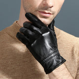 Max Touchscreen Genuine Leather Gloves for Men Driving Cycling Winter Gloves M