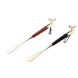 Maxbell Long Metal Shoe Horn with Wood Handle Alloy Horse Head 32cm/2.6inch Black