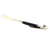Maxbell Long Metal Shoe Horn with Wood Handle Alloy Horse Head 32cm/2.6inch Black