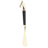 Maxbell Long Metal Shoe Horn with Wood Handle Alloy Horse Head 32cm/2.6inch Black
