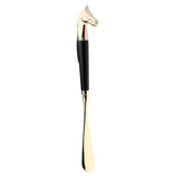 Maxbell Long Metal Shoe Horn with Wood Handle Alloy Horse Head 32cm/2.6inch Black
