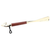 Maxbell Long Metal Shoe Horn with Wood Handle Alloy Horse Head 32cm/2.6inch Brown
