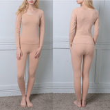 Women's Thermal Underwear Sets Long Johns Base Layer Top & Bottom 2x Set L Skin Color