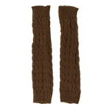 Maxbell Womens Winter Knit Crochet Knitted Leg Warmers Legging Boot Cover Khaki