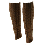 Maxbell Womens Winter Knit Crochet Knitted Leg Warmers Legging Boot Cover Khaki