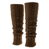 Maxbell Womens Winter Knit Crochet Knitted Leg Warmers Legging Boot Cover Khaki