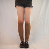 Maxbell Womens Winter Knit Crochet Knitted Leg Warmers Legging Boot Cover Khaki