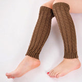 Maxbell Womens Winter Knit Crochet Knitted Leg Warmers Legging Boot Cover Khaki
