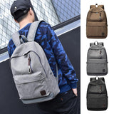 Vintage Canvas Backpack Satchel Rucksack School Bag Travel Camping Bag Gray