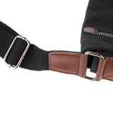 Maxbell Men Women Canvas Travel Hiking Satchel School Shoulder Messenger Bag Black