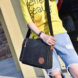 Maxbell Men Women Canvas Travel Hiking Satchel School Shoulder Messenger Bag Black