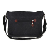 Maxbell Men Women Canvas Travel Hiking Satchel School Shoulder Messenger Bag Black