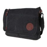 Maxbell Men Women Canvas Travel Hiking Satchel School Shoulder Messenger Bag Black