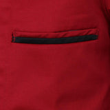 Retro Chef Jacket Coat Uniform Long Sleeve Hotel Kitchen Apparel M Red