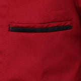 Retro Chef Jacket Coat Uniform Long Sleeve Hotel Kitchen Apparel 3XL Red
