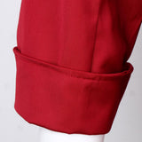 Maxbell Unisex Single Breasted Long-sleeve Clothes Chef Uniform Chef Coat XXXL Red