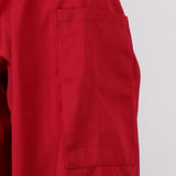 Maxbell Unisex Single Breasted Long-sleeve Clothes Chef Uniform Chef Coat XXXL Red
