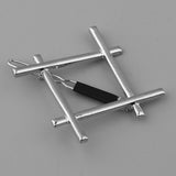 Maxbell Beauty Square Hair Clip Smooth Finish Hair Claw Pin for Women Makeup Tools Silver