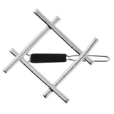 Maxbell Beauty Square Hair Clip Smooth Finish Hair Claw Pin for Women Makeup Tools Silver