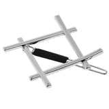Maxbell Beauty Square Hair Clip Smooth Finish Hair Claw Pin for Women Makeup Tools Silver