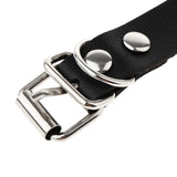 Max Lady Punk Gothic Leather Choker Necklace Collar Belt Buckle Neck Ring Black