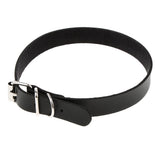 Max Lady Punk Gothic Leather Choker Necklace Collar Belt Buckle Neck Ring Black