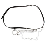 Maxbell Punk Leather Waist Belt Strap Harness Cincher Metal Chain Tassel Adjustable