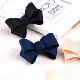 Simple Plain Ribbon Bow Butterfly High Heel Shoe Clips Charms Decoration 1pc Dark Blue