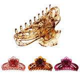 Large Acrylic Hair Claw Banana Clip Clamp Jaw for Thick Hair Light Coffee