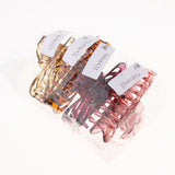 Large Acrylic Hair Claw Banana Clip Clamp Jaw for Thick Hair Light Red