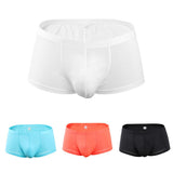 Maxbell Mens Underwear Shorts Solid Boxer Briefs Underpants Sexy Lingerie L White