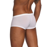 Maxbell Mens Underwear Shorts Solid Boxer Briefs Underpants Sexy Lingerie L White