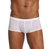 Maxbell Mens Underwear Shorts Solid Boxer Briefs Underpants Sexy Lingerie L White