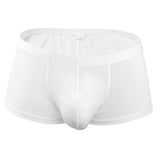 Maxbell Mens Underwear Shorts Solid Boxer Briefs Underpants Sexy Lingerie L White