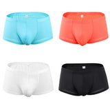 Maxbell Mens Underwear Shorts Solid Boxer Briefs Underpants Sexy Lingerie L White