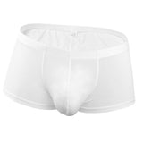 Maxbell Mens Underwear Shorts Solid Boxer Briefs Underpants Sexy Lingerie L White