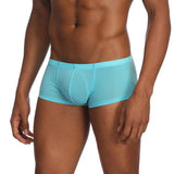 Maxbell Mens Underwear Shorts Solid Boxer Briefs Underpants Sexy Lingerie XXL Blue