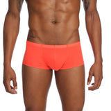 Maxbell Mens Underwear Shorts Solid Boxer Briefs Underpants Sexy Lingerie XXL Orange