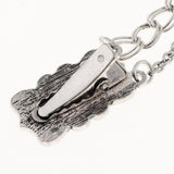 Maxbell Antique Silver Flower Cardigan Clips Shawl Shrug Sweater Collar Clasps Chain
