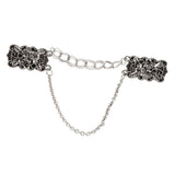 Maxbell Antique Silver Flower Cardigan Clips Shawl Shrug Sweater Collar Clasps Chain