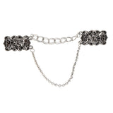 Maxbell Antique Silver Flower Cardigan Clips Shawl Shrug Sweater Collar Clasps Chain