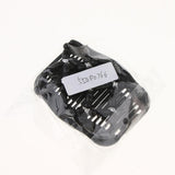 Elastic Double Hair Comb with Wooden Bead Easy Hair Clip Hair Jewelry Black