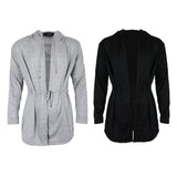Maxbell Men Casual Cardigan Hooded Long Cloak Cape Coat Open Front Jacket M Gray