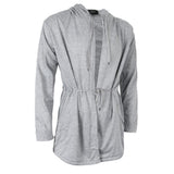 Maxbell Men Casual Cardigan Hooded Long Cloak Cape Coat Open Front Jacket M Gray