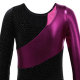 Maxbell Girls Long Sleeves Leotard Gymnastics Bodysuit Dancewear Jumpsuit Ballet 8(7-8Y)